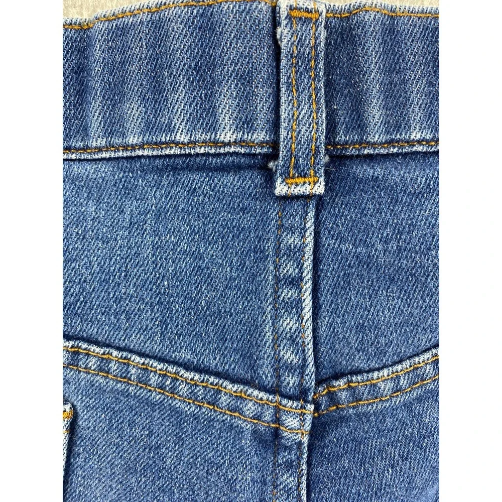 Vintage Levi's With‎ A Skosh Orange Tab Mens Sz 34x25 Blue Leather Pocket Patch